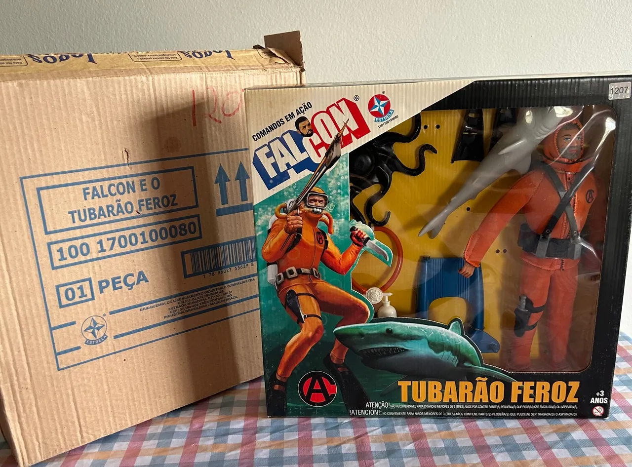 Boneco Falcon- Tubarão Feroz - Brinquedo Anos 80