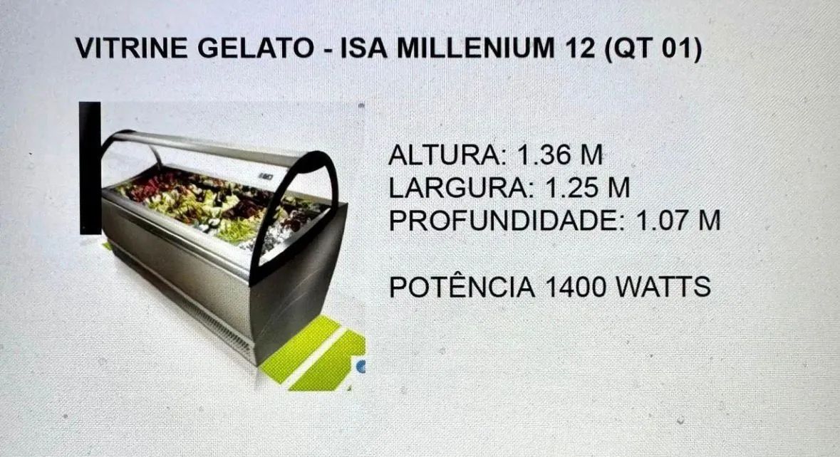 Vitrine de gelato ISA Millenium 12 cubas - Foto 3