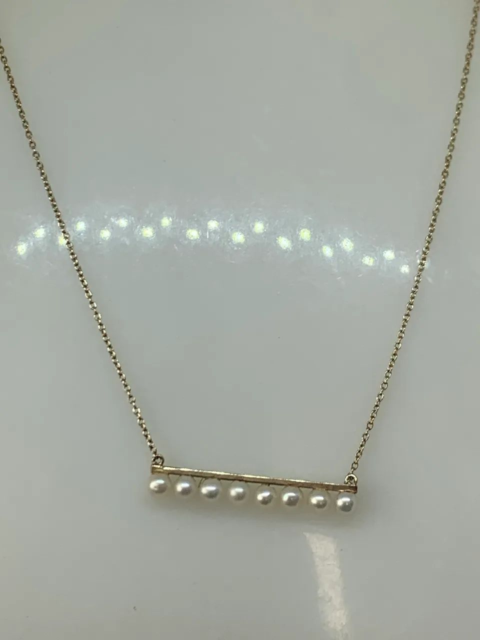 colar de prata com pingente com pérolas - Foto 4