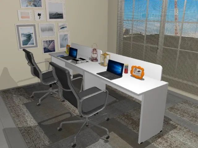 Estação Multifuncional Top White. Alto Padrão. L120cm x L120cm x P50cm x A74cm