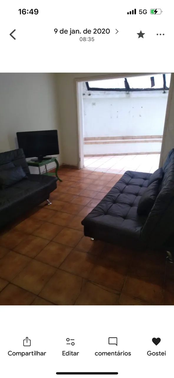 Apartamento temporada verdadeiro pé na areia em José Menino Santos, ap.pra até 5 - Foto 4