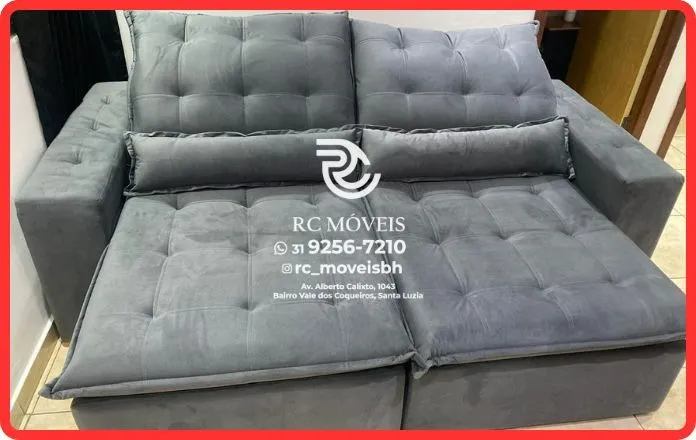 SOFA RETRATIL E RECLINAVEL CRISTAL 2.30M PREÇOS REDUZIDOS