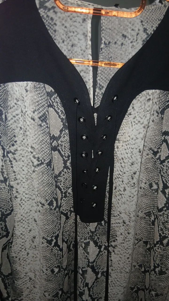 Blusa BATA CHIFFON COBRA 1023 ESTAMPADO  - Foto 4
