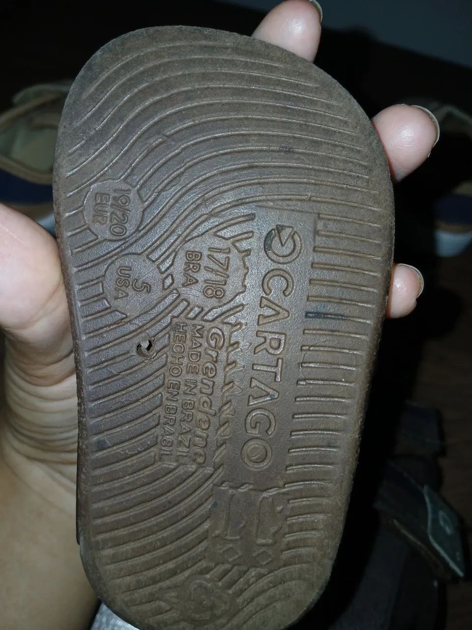 Sandálias Cartago Bebê - Marrom - Número 11 - Foto 3