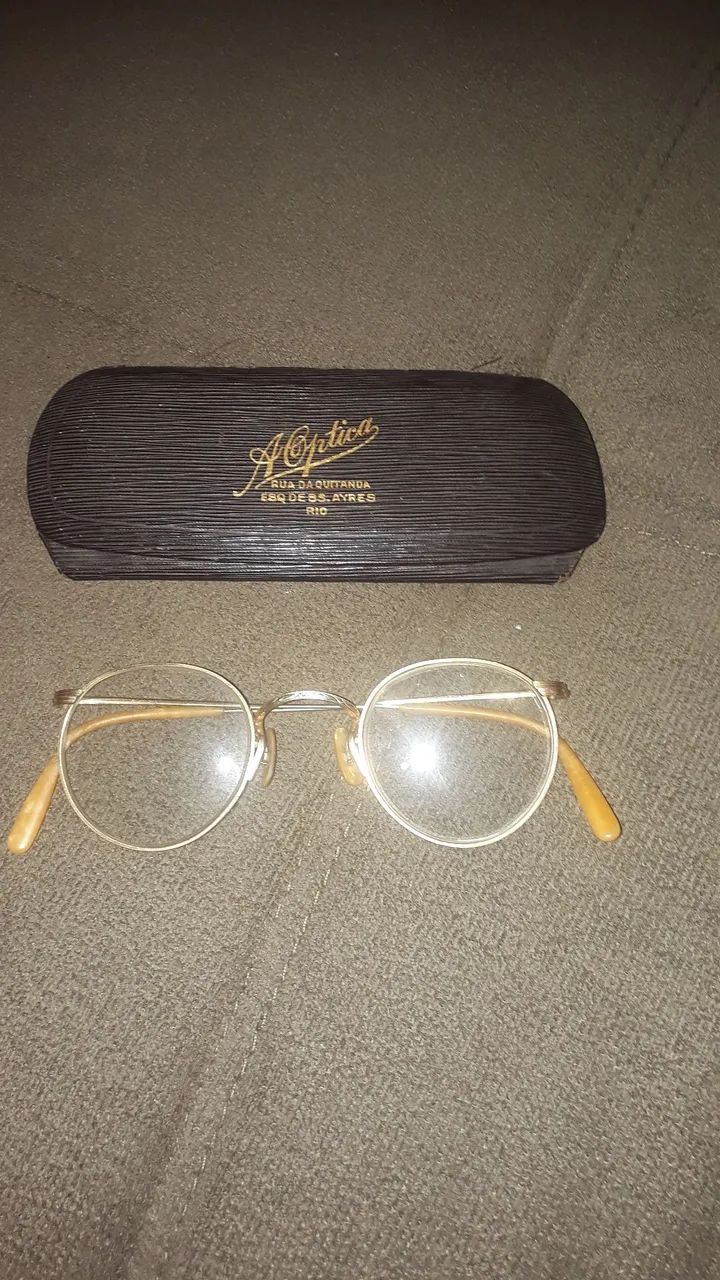 Óculos redondos vintage com estojo - Foto 2