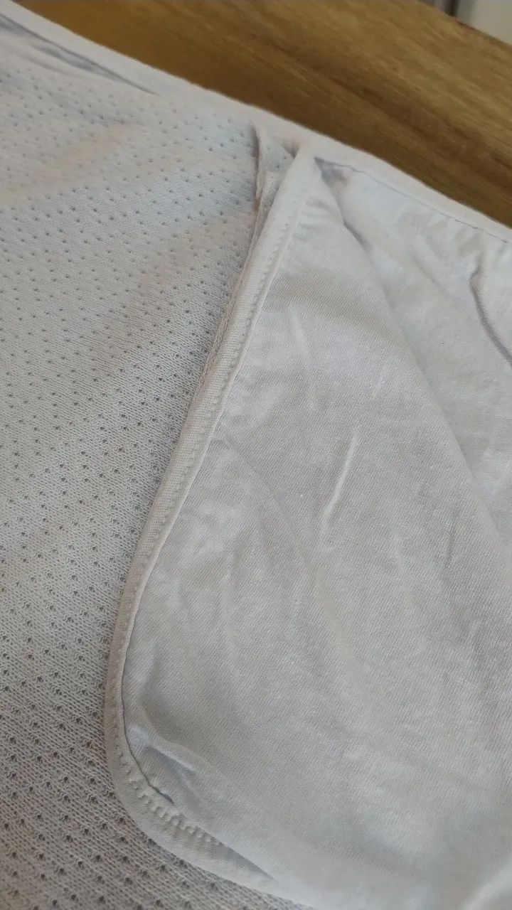 Manta de tricô branca bebê algodão 