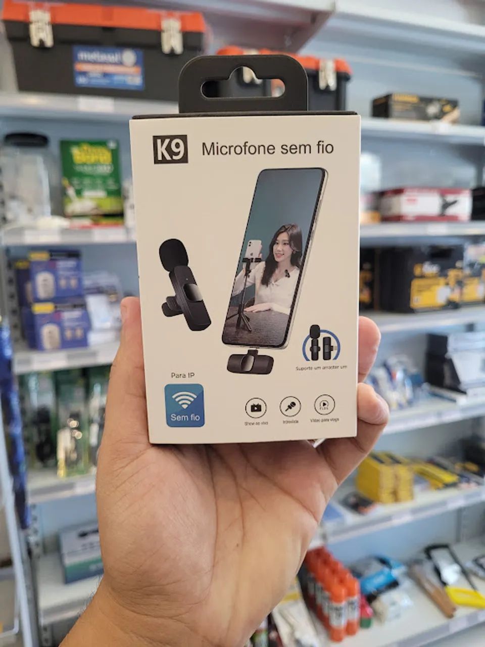 Microfone de lapela bluetooth K9 tipo C Android