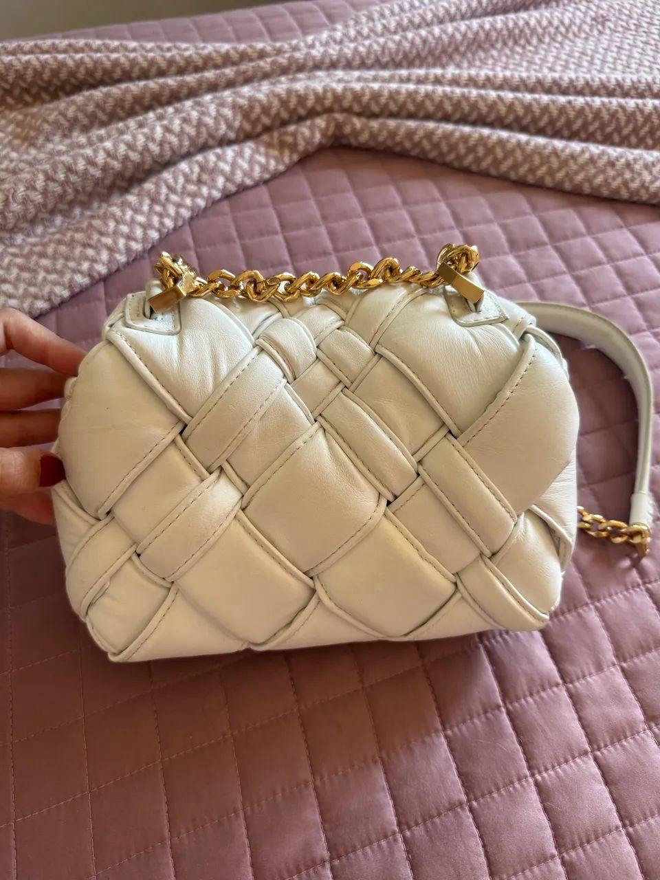 Bolsa Tiracolo Arezzo Branca - Couro legítimo  - Foto 5