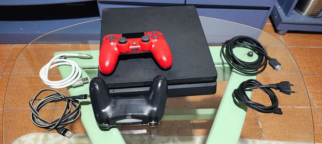 PS4 slim com 2 controles - Foto 5