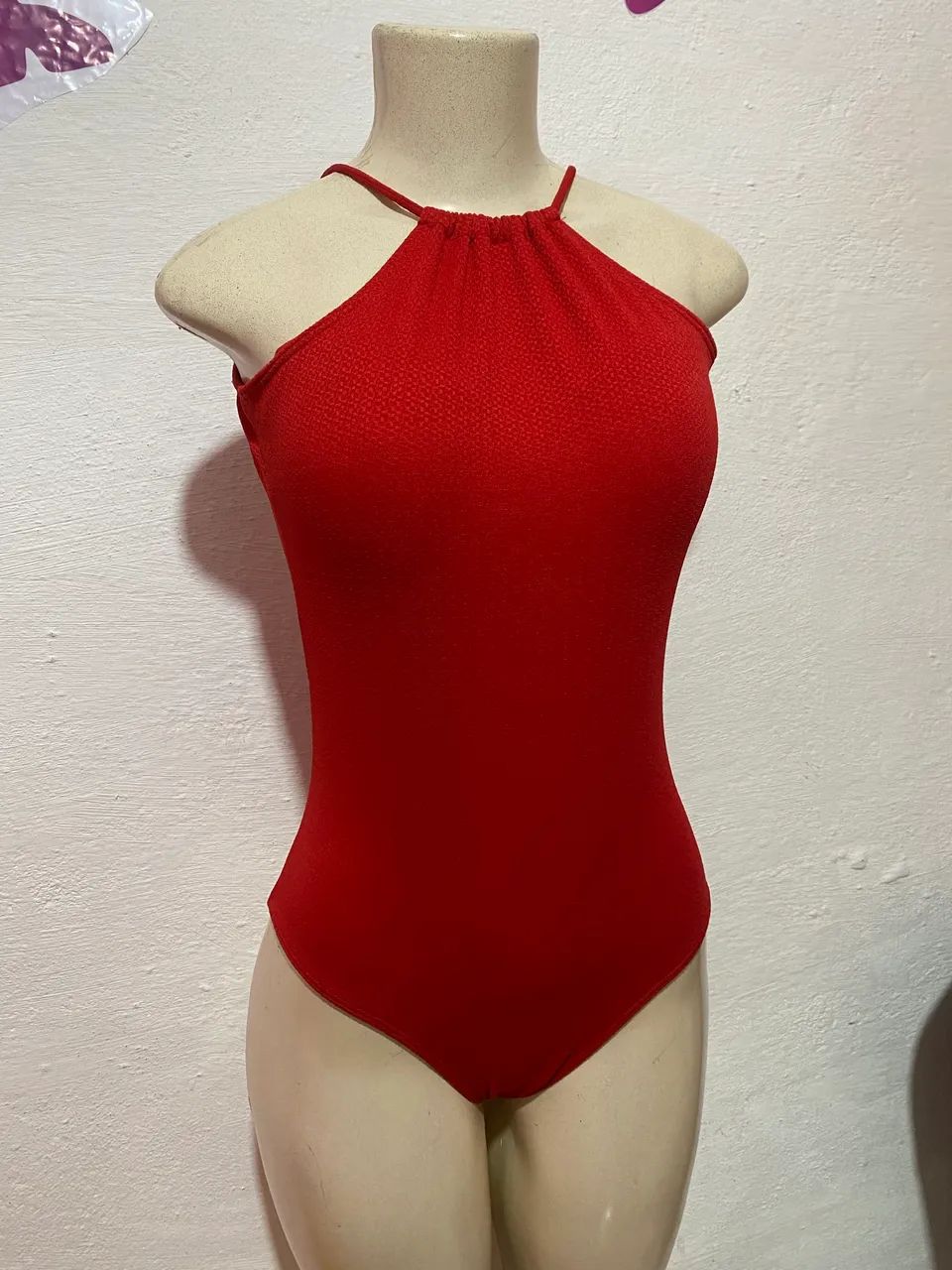 Maiô vermelho composto texturizado - Foto 2