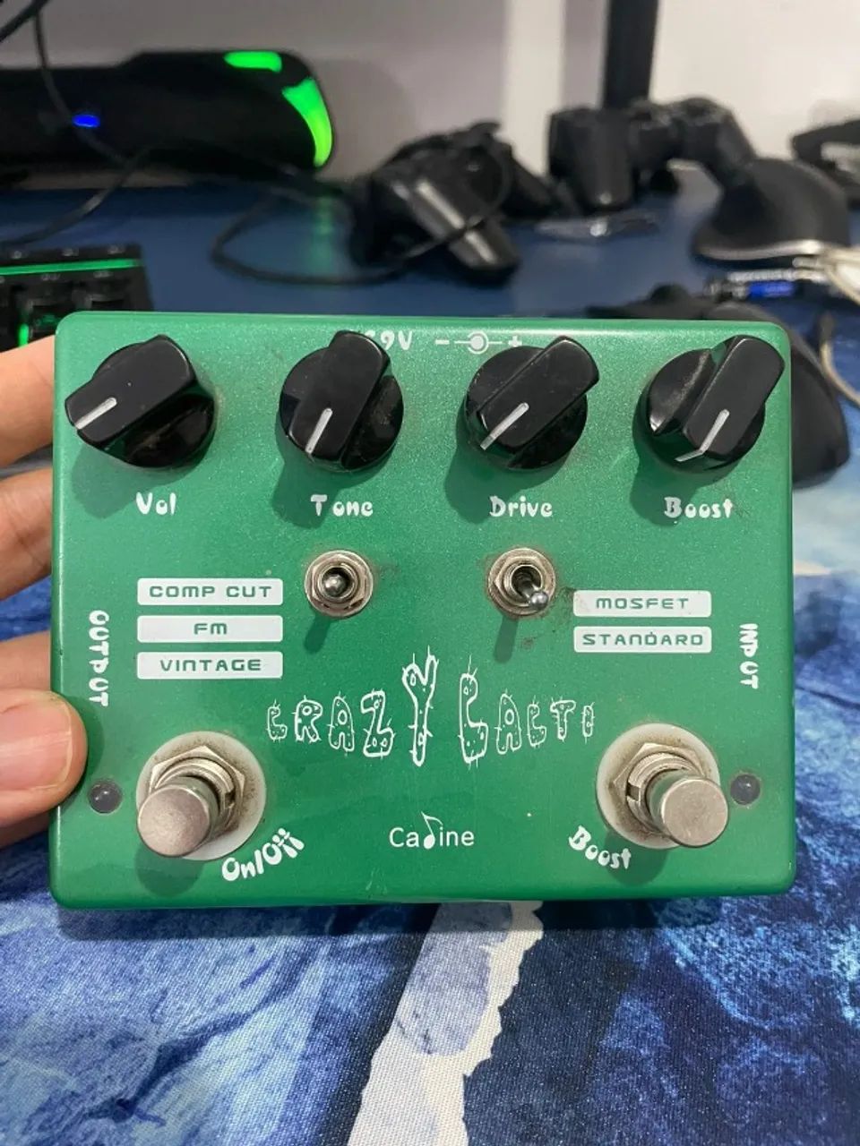 Pedal De Overdrive E Boost Caline Crazy Cacti P/ Guitarra