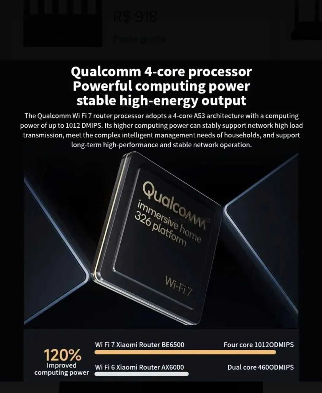 Roteador Xiaomi BE6500 Wi-Fi 7 - Foto 2
