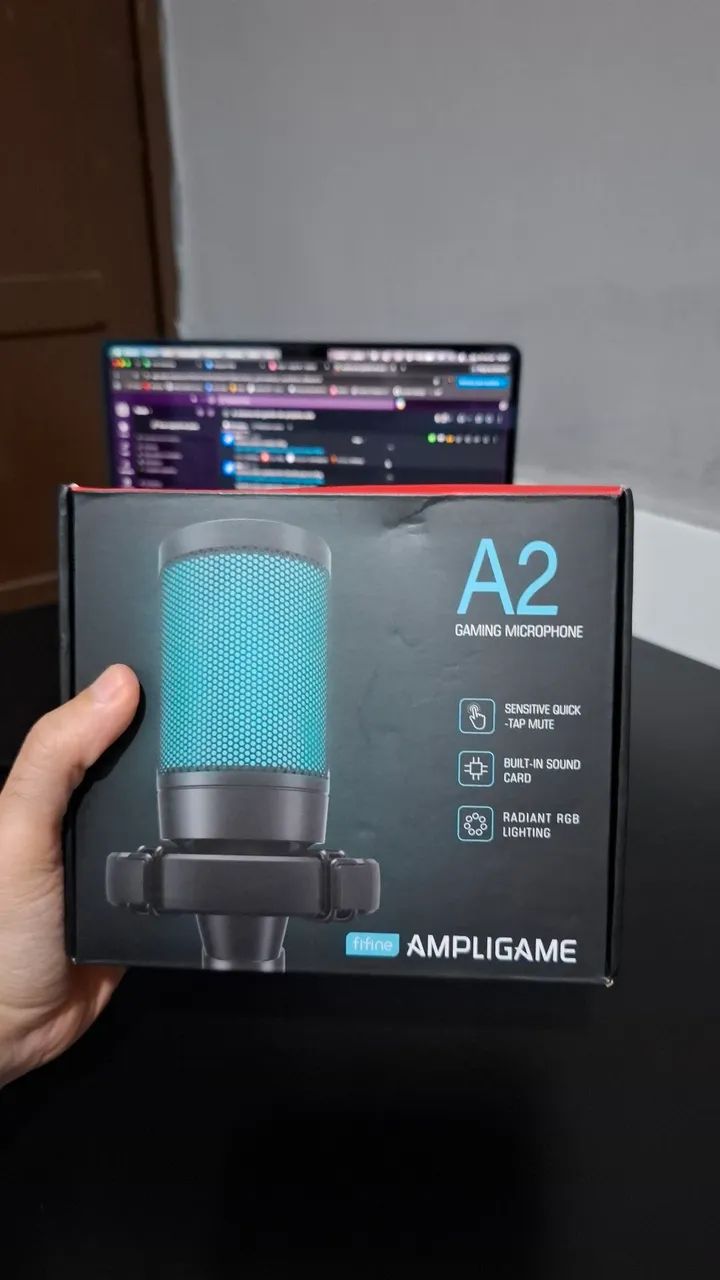 Microfone Gamer FIFINE AmpliGame A2 RGB USB - Foto 5