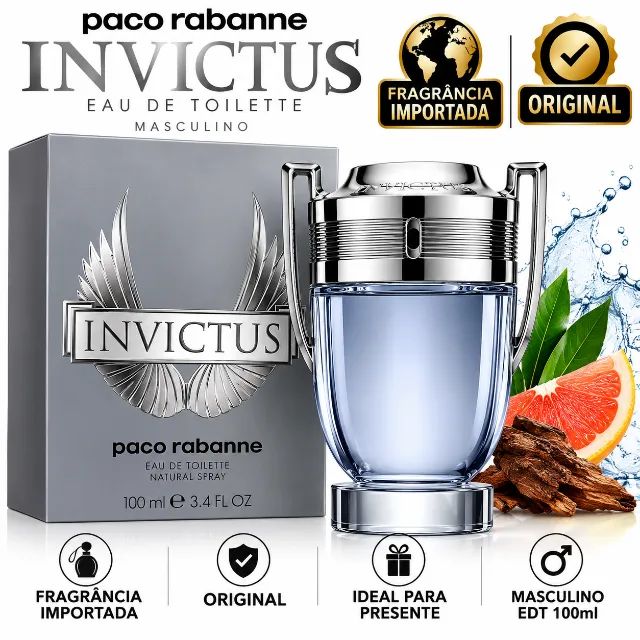 Perfume INVICTUS Masc EDT 100ML - Foto 2
