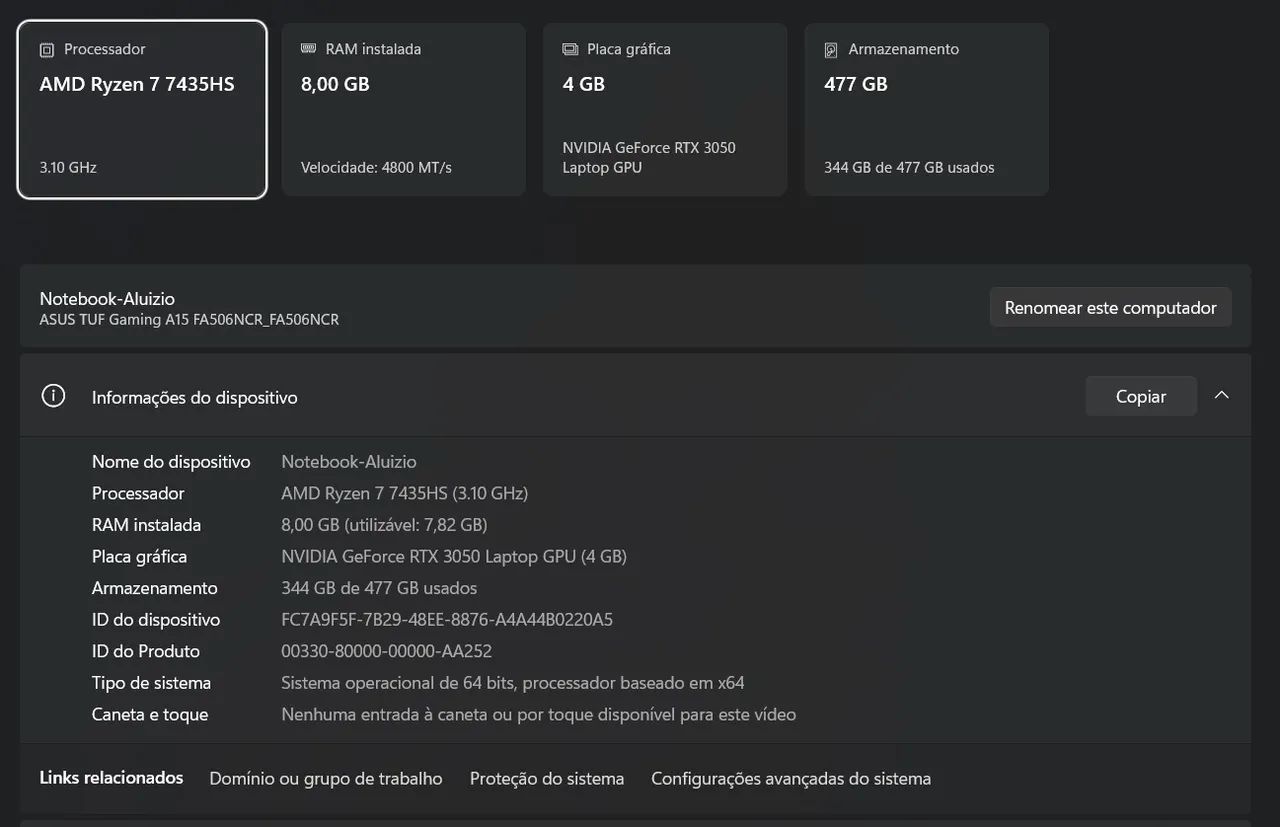 Notebook Asus Tuf Gaming - Foto 5