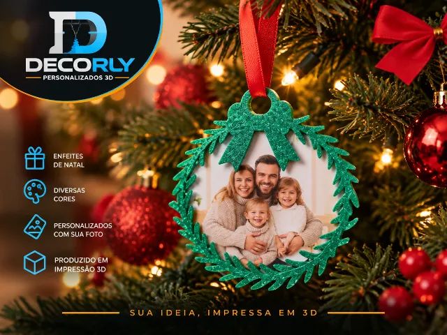 ENFEITES DE NATAL PERSONALIZADOS EM 3D - Foto 2