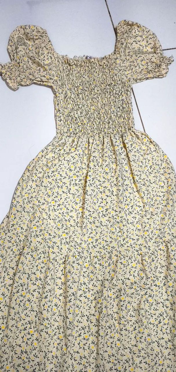 Vestido longo camponesa floral  - Foto 3