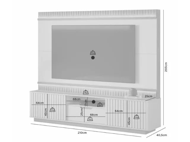Home P/TVs Até 85 Polegadas C/LED 2.10M. Produtos Novos Direto de Fábrica. - Foto 5
