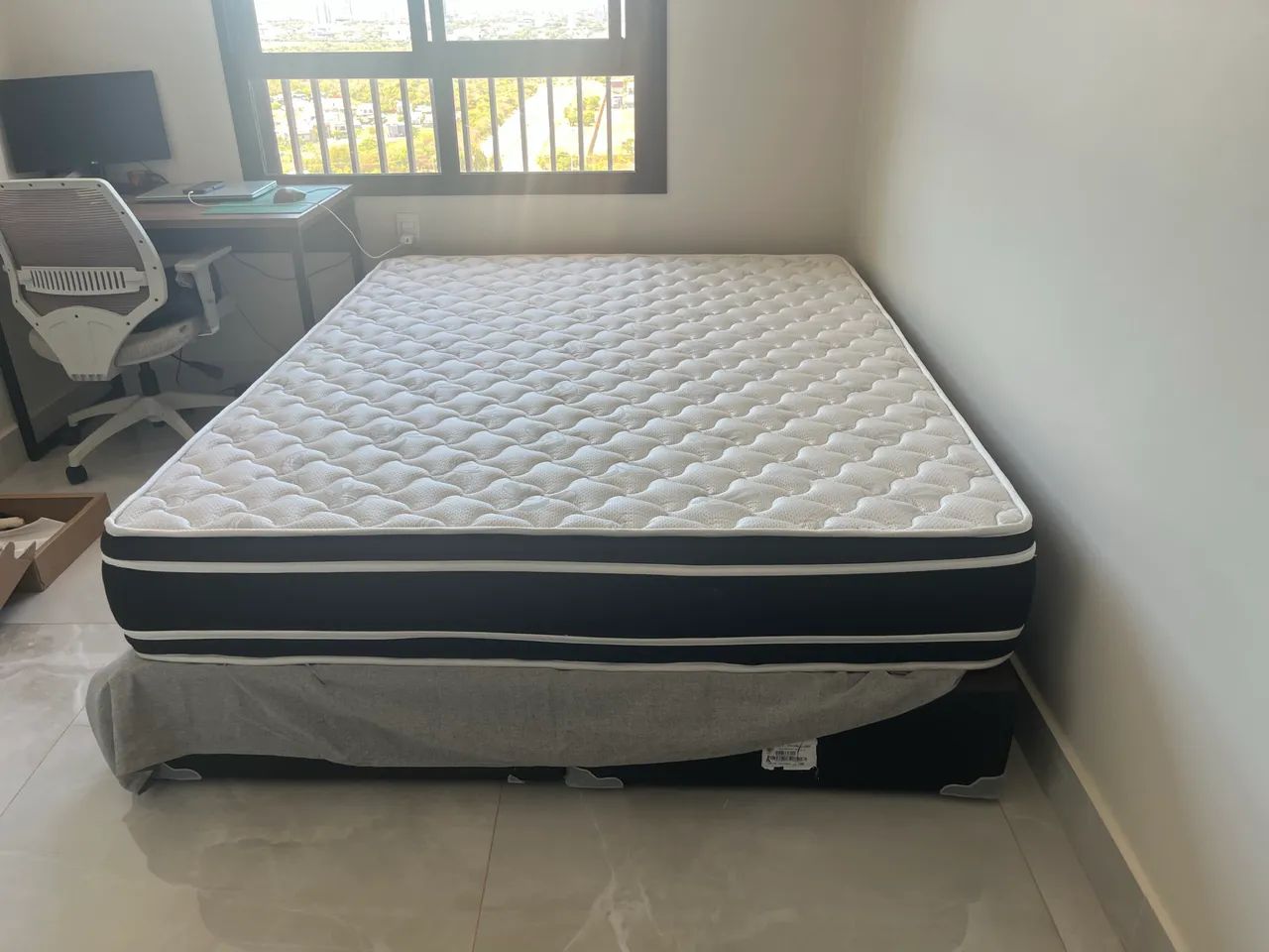 Cama box ortobom + colchão  black white D 33  - Foto 2
