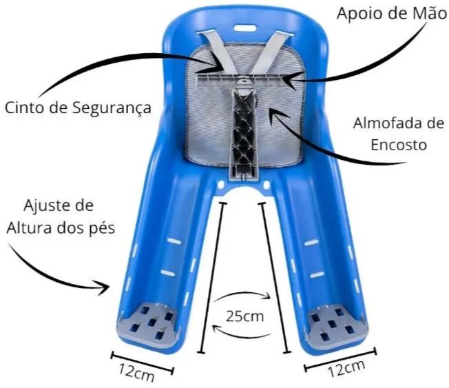 Cadeirinha pra bicicleta até 30kg - Foto 4