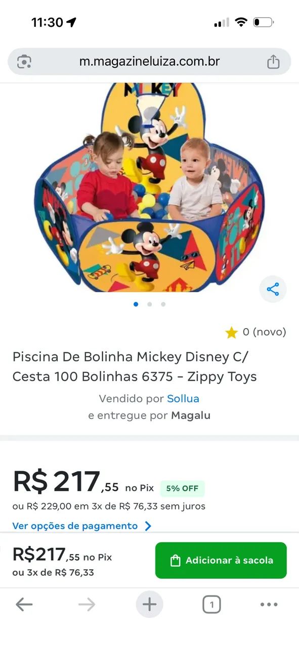 Vendo piscina de bolinhas infantil Mickey com 50 bolinhas  - Foto 3