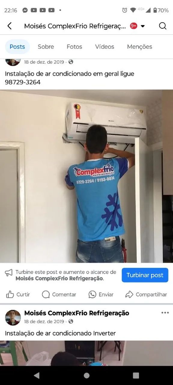Instalação manutenção de ar condicionado 