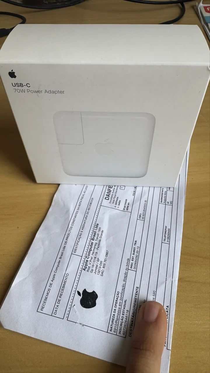 Fonte carregador MacBook 70w USB-c Nova / Garantia Apple 1 ano