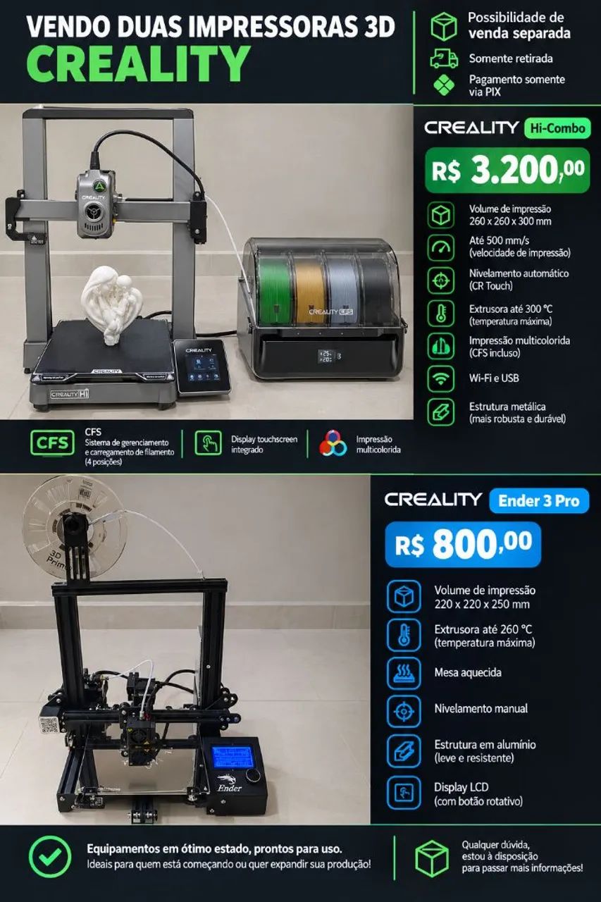 Impressoras 3D Creality 