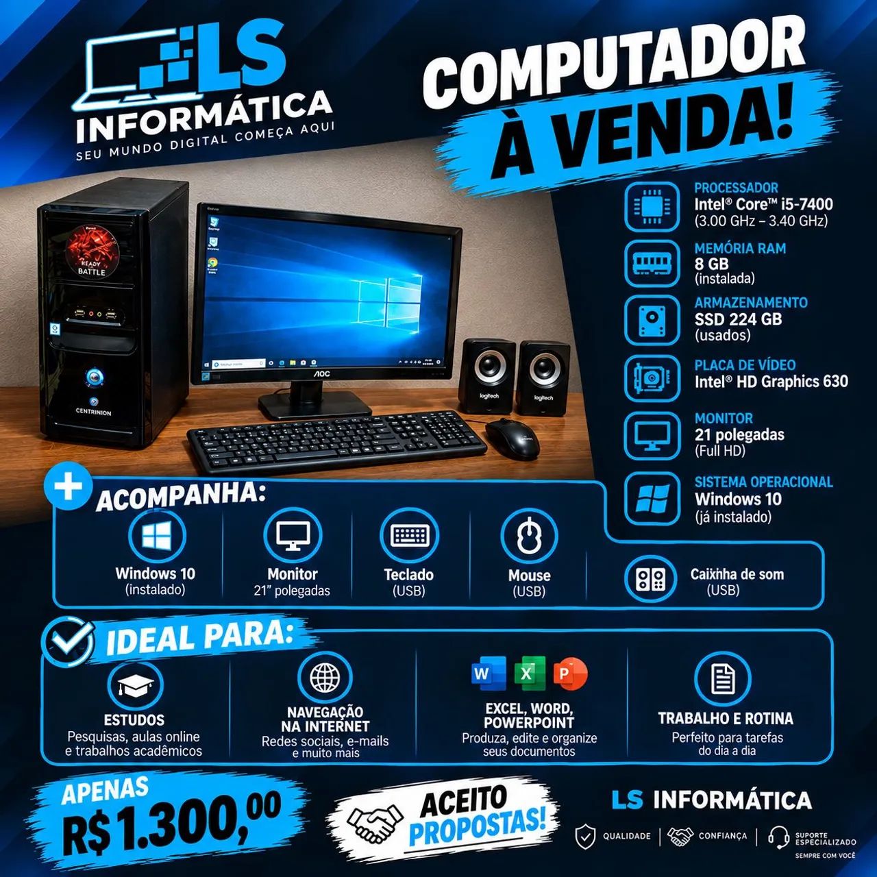Computador completo a venda