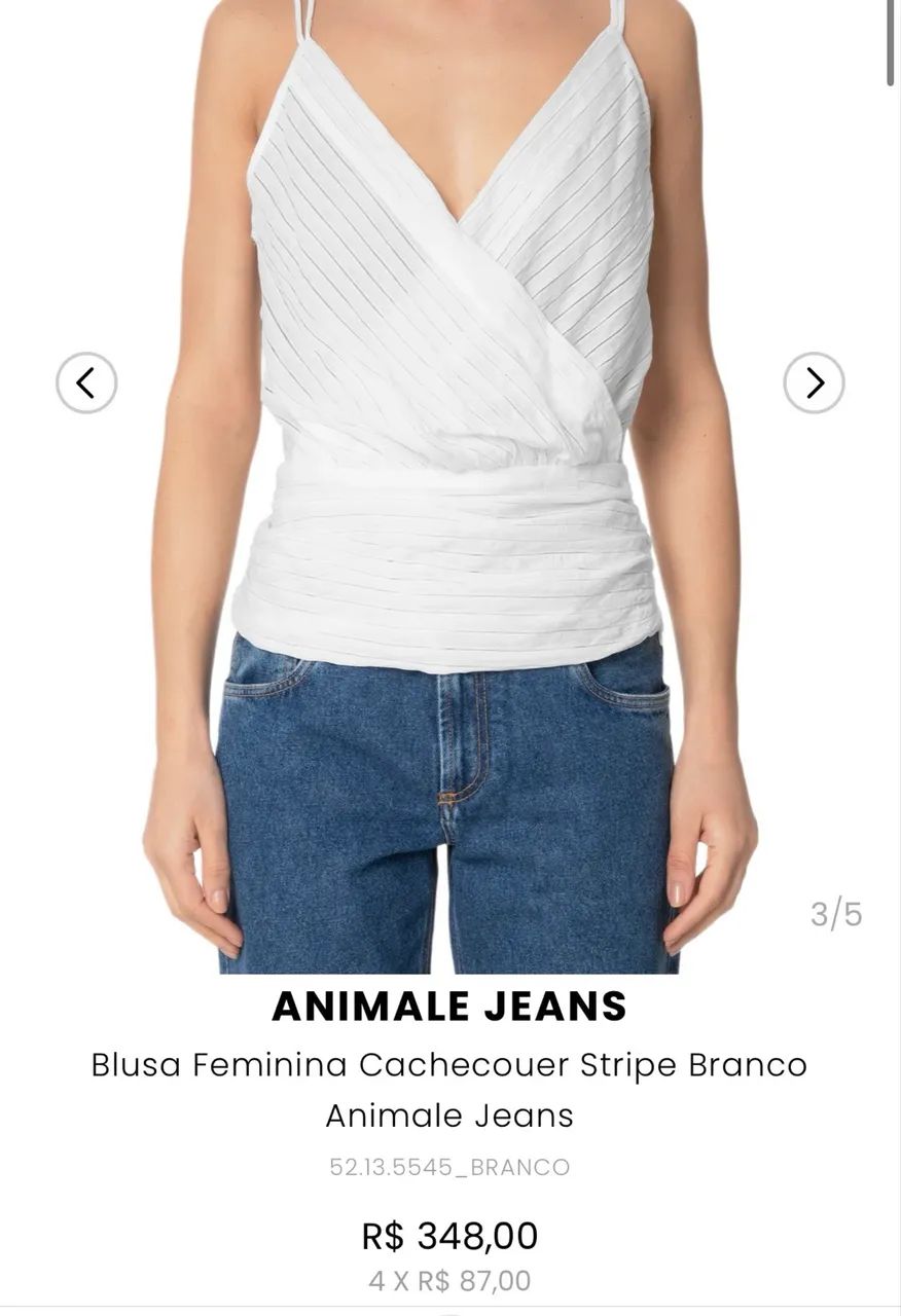 Blusa Animale Jeans tam M NOVA - Foto 4