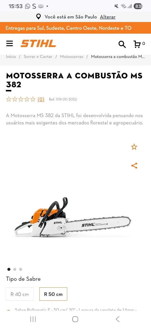 Motosserra Stihl 382 - novo com nota - Foto 6