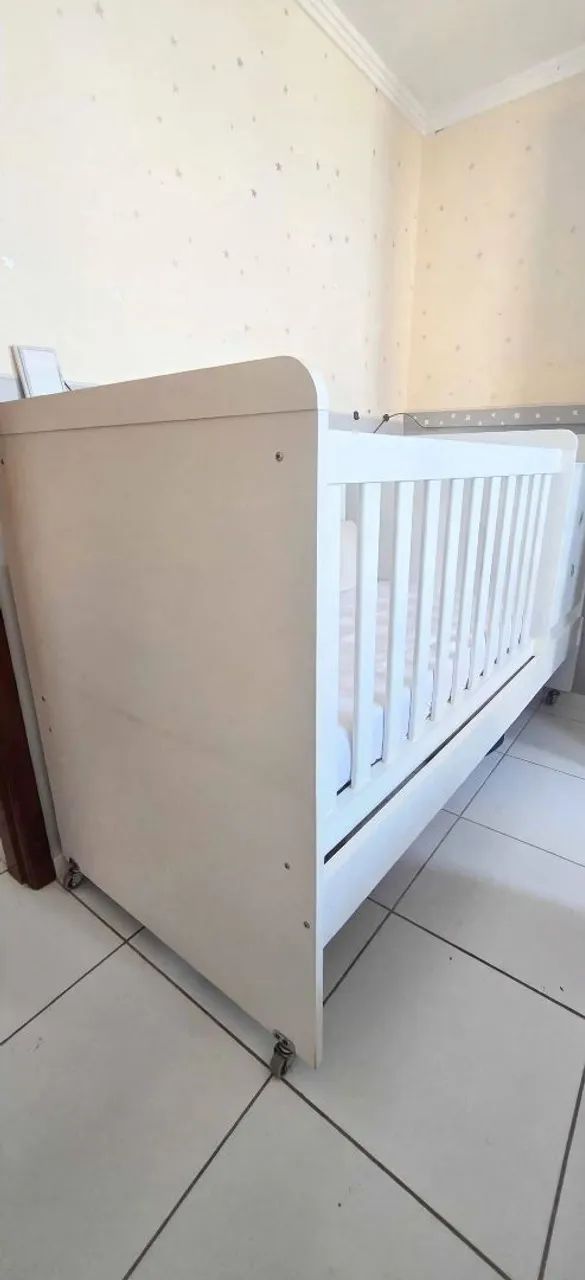 Berço 3 em 1 (Berço, Cama, Cômoda) - Foto 3