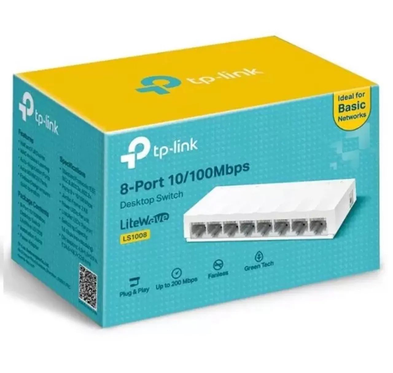 Switch hub 8 portas 10/100 TP-Link TL-SF1008D