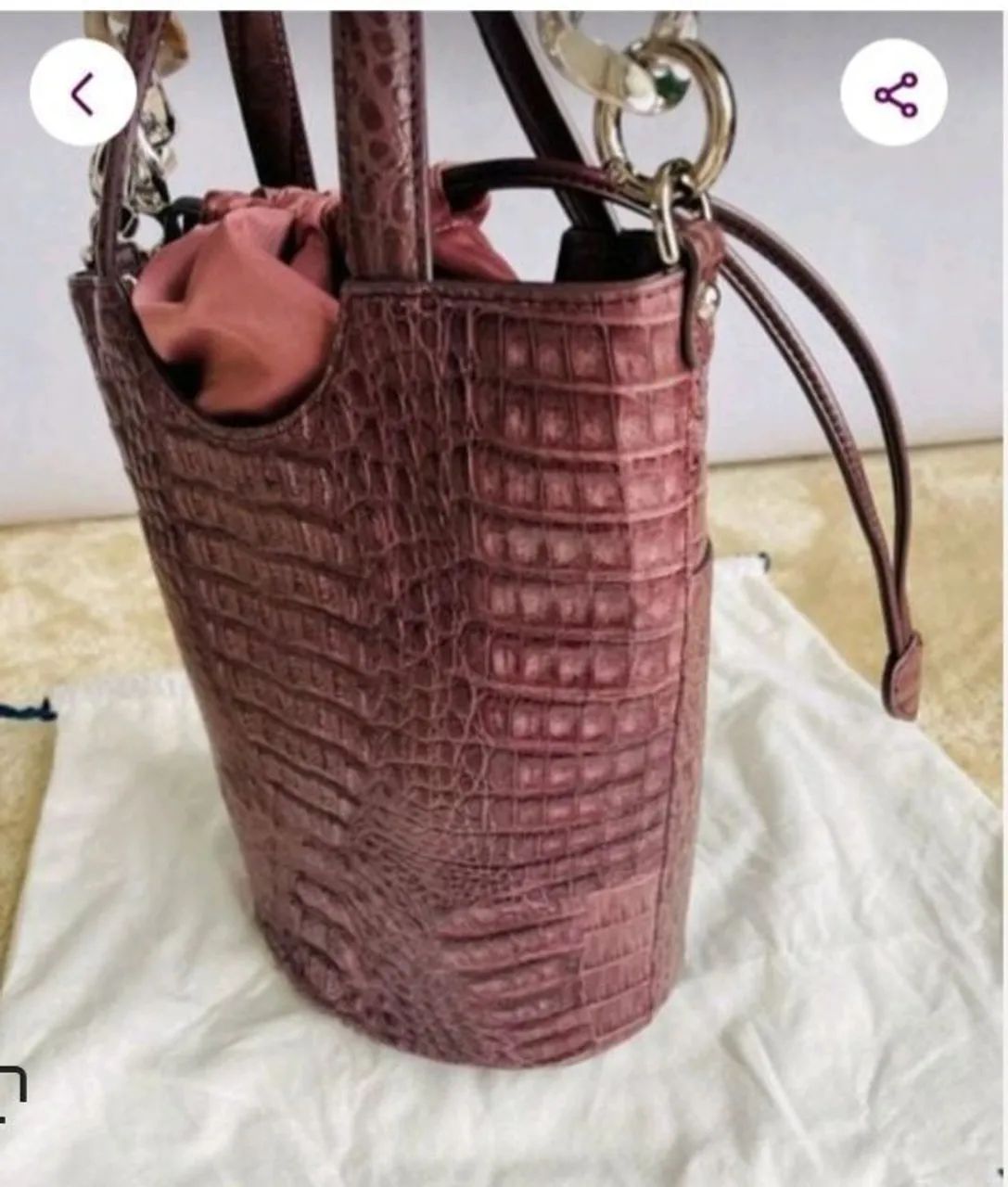 Bolsa zarmoi original com couro de crocodilo comprada no Japão com nf  - Foto 4