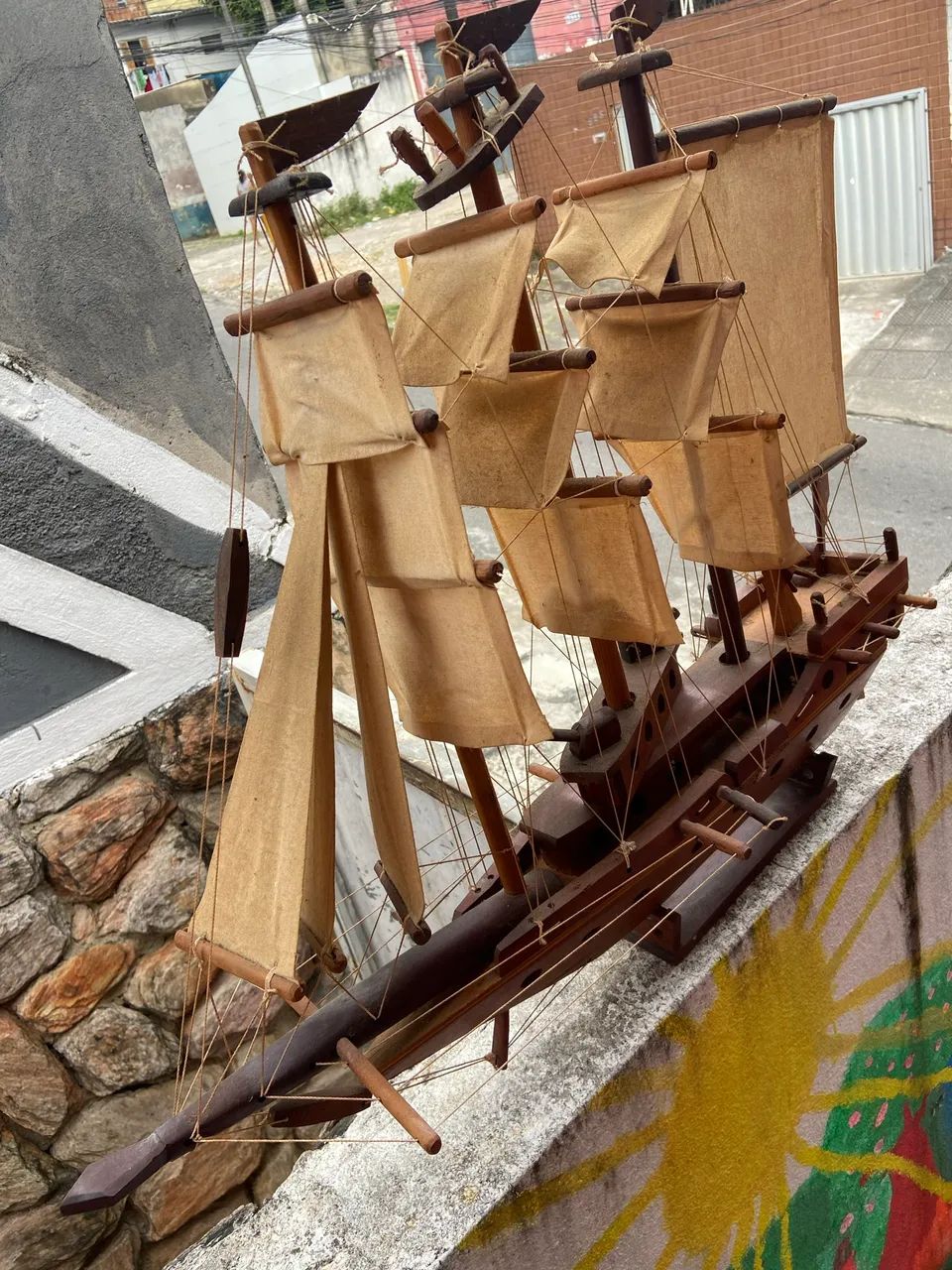 Barco de madeira artesanal  - Foto 5