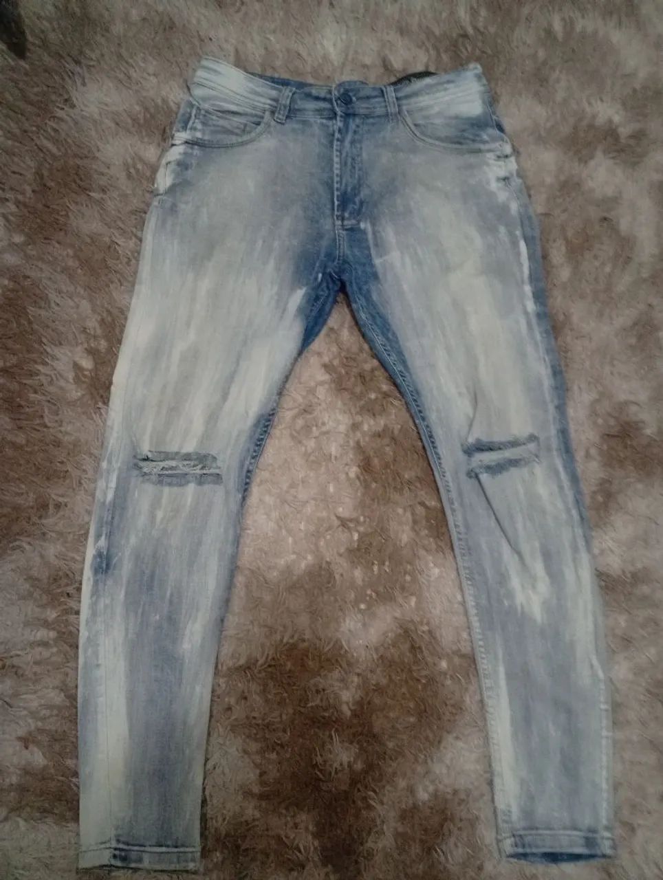 Calça skiny azul super estilosa 