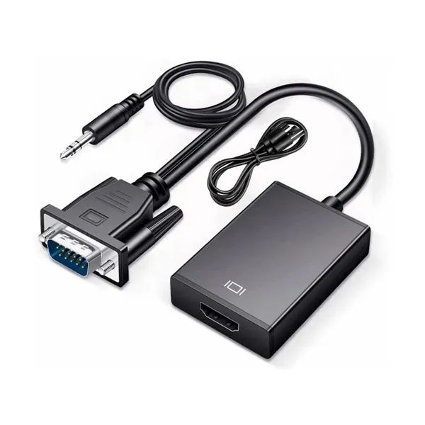 Conversor VGA para HDMI Tomate MCB-040 com Áudio Full HD para PC Notebook Monitor TV