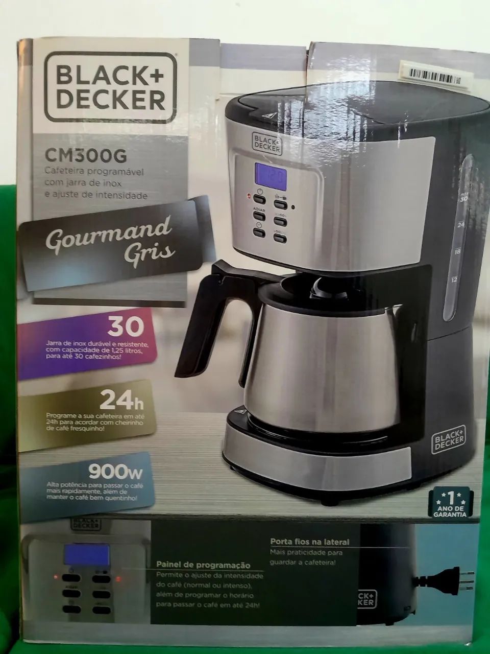 Cafeteira lacrada com programação