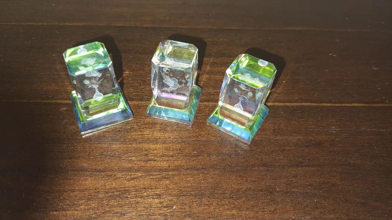 Bloco em cristal com impressão a laser