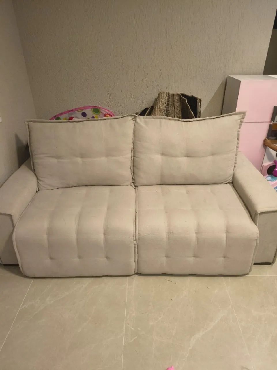 Sofá retrátil de linho  - Foto 4