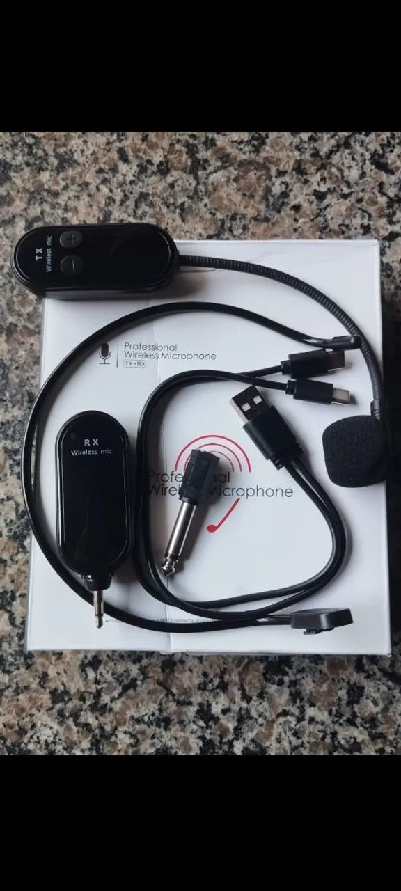 MICROFONE SEM FIO DE CABEÇA RECARREGÁVEL  - Foto 2