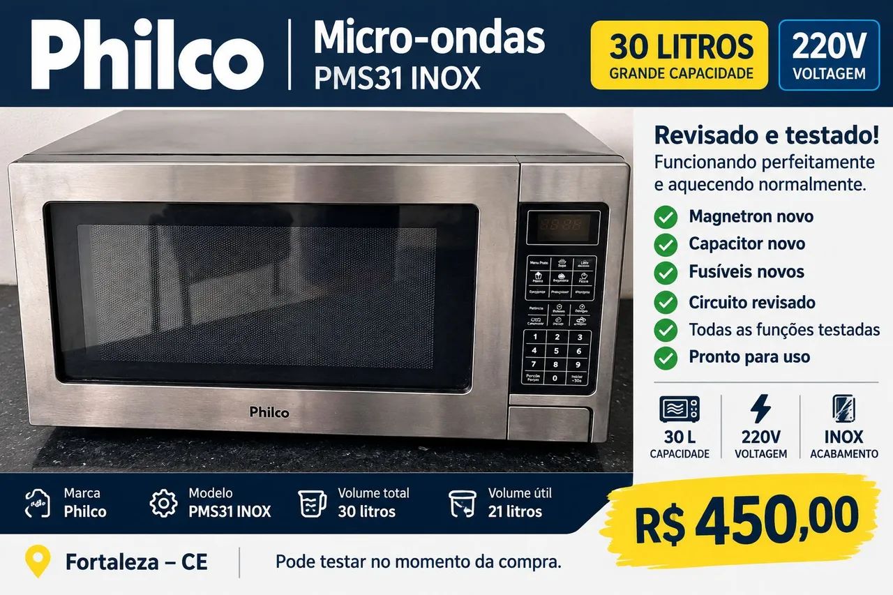 Microondas Philco 30 litros 