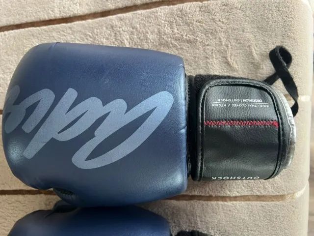 Luvas Outshock 10 OZ azuis ? Muay Thai e boxe - Foto 2