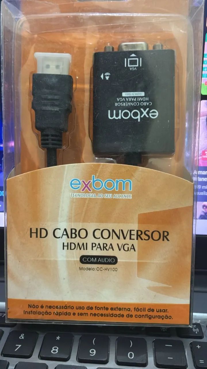 HD cabo conversor HDMI para VGA - Foto 2