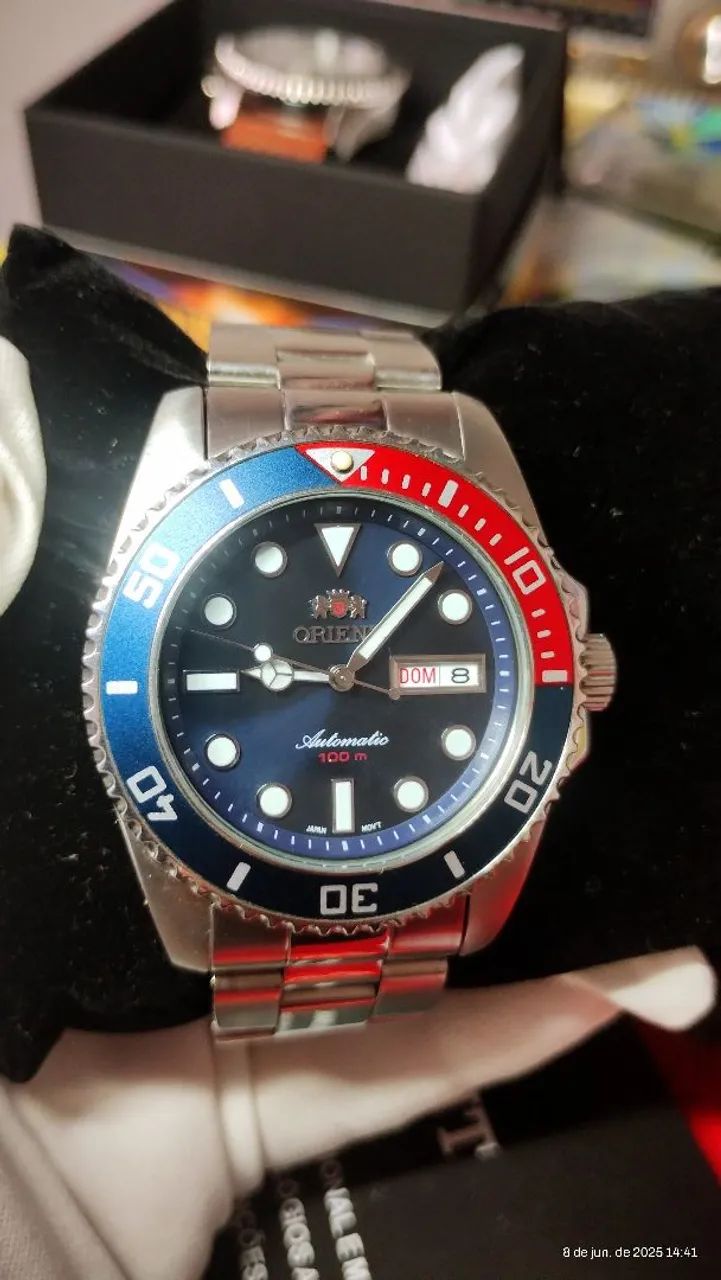 Relógio Orient submariner automático Pepsi  - Foto 2