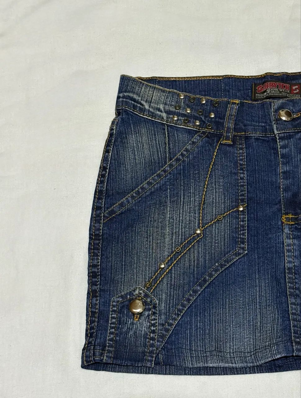 Saia Jeans Sabrytch anos 2000s 36 - Foto 3
