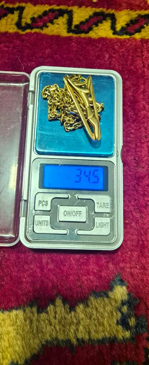 Cordao ouro 18k maciço + pingente  - Foto 2