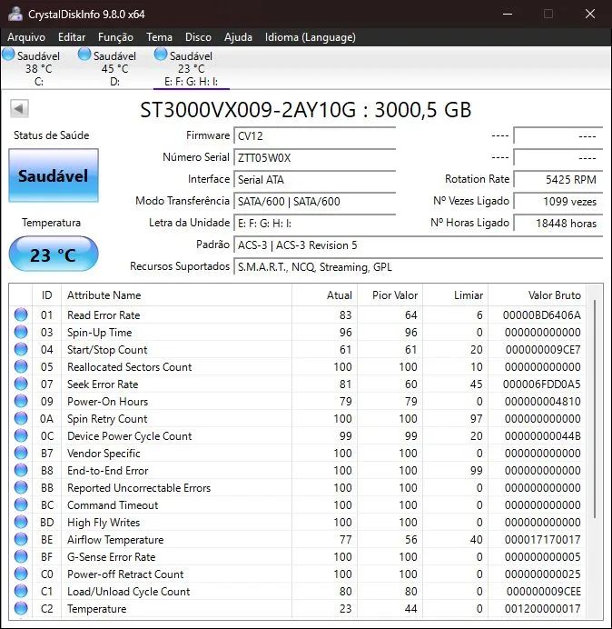 HD SEAGATE SKYHAWK  3TB - USADO - Foto 3