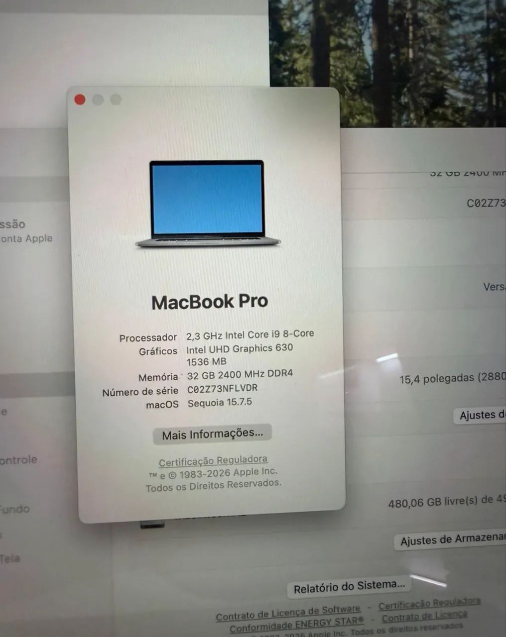 Macbook Pro 2019 i9 32GB RAM 512 SSD 16pol - Foto 5