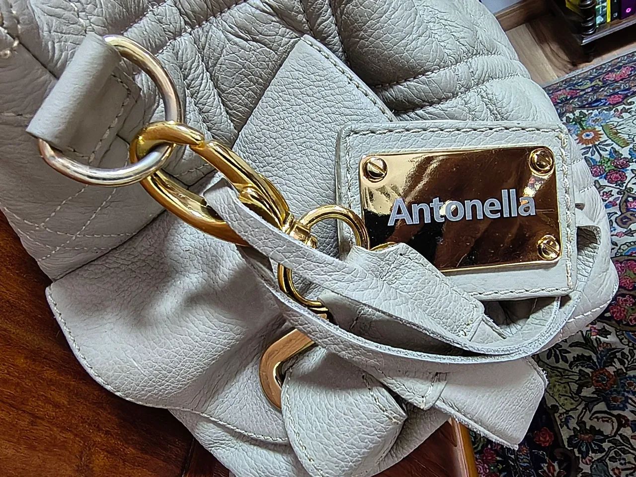Bolsa Bege de couro Antonella  - Foto 5